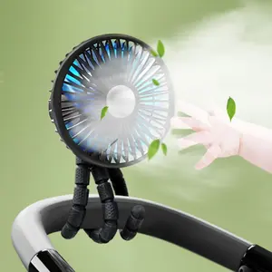 Portable Mini Fan, USB Rechargeable 3 Speed Handheld Cooling Fan with Flexible Tripod, Handheld Electric Fan for Stroller, Outdoor, Table