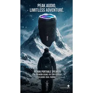 RIENOK S1 Portable Bluetooth Speaker with 30W Premium Sound | Selected by Blue Coil Tech