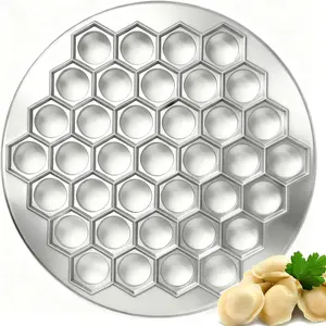 Dumpling Maker Machine, Aluminum Alloy Mold with 37 Holes, Russian Dumplings Press, Self-Made Siberian Meat Dumplings & Polish Dumplings