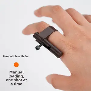 Ring, pistol, toy, class decompression tool, prank pocket, mini loading launcher, children's toy, prank