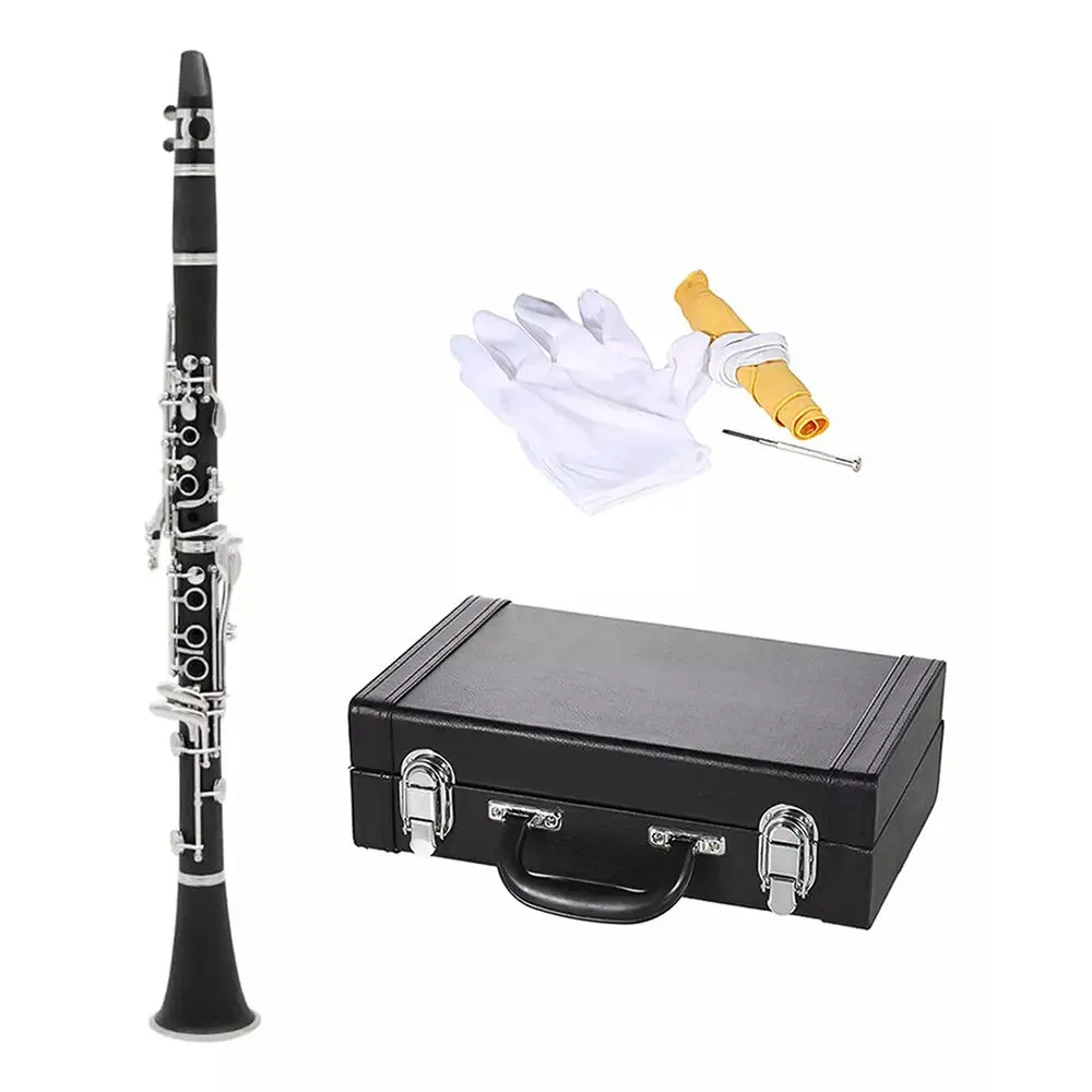 Slade German Style G Flute, Resin Body, 17 Keys, Includes Cloth Box and Accessories, Perfect for Music Lovers
