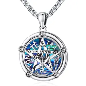 925 Original Witches Knot Necklace Tetragrammaton Hecate Triple Moon Goddess Lilith Jewelry Pentagram Pendant for Women Men