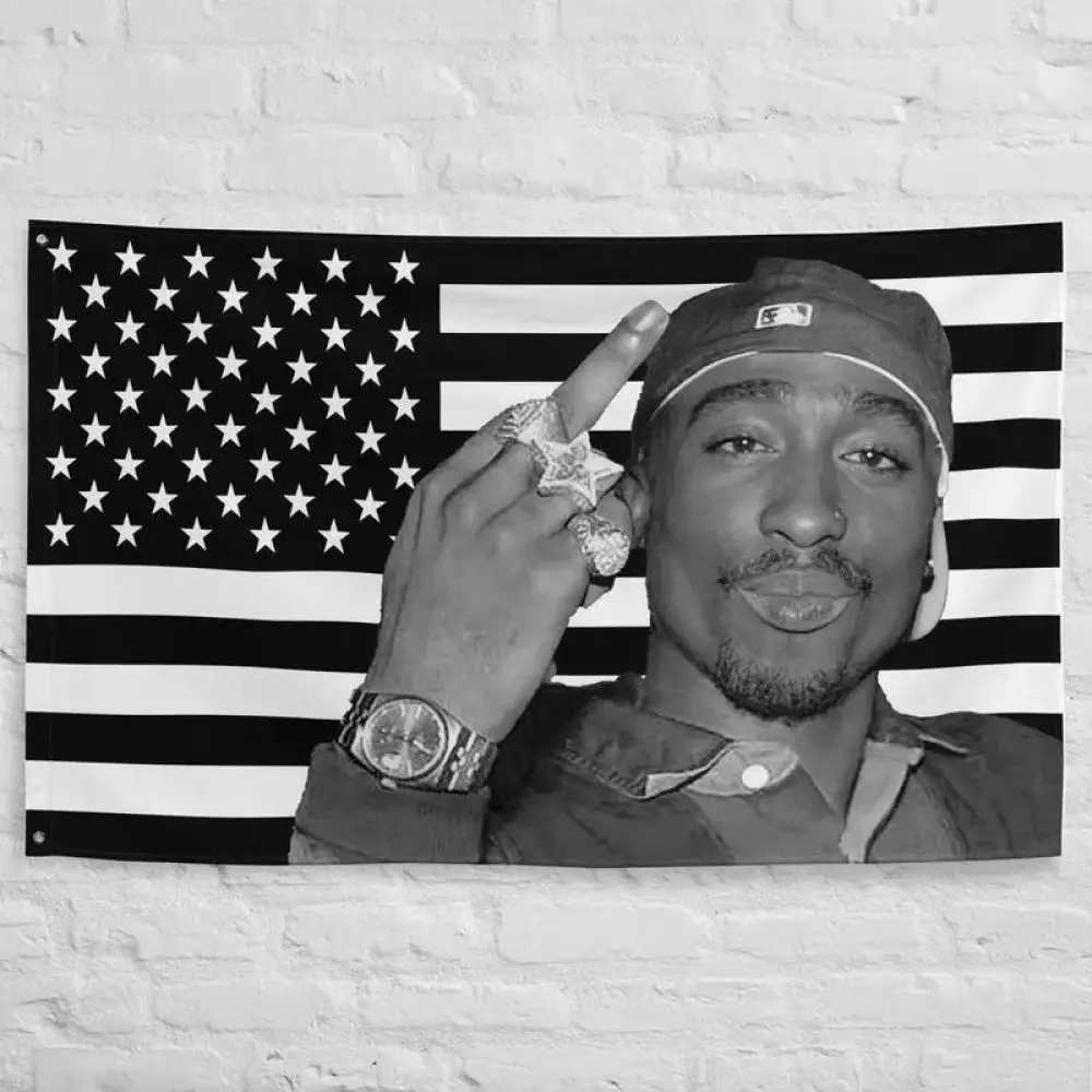 Tupac American Flag - Hip Hop Legend Tapestry 40in*60in Tapestry Decor Wall Backdropwall decor flags