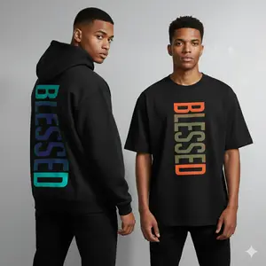 men's "blessed" Graphic T-Shirt/Hoodie - Regular Fit | Soft & Breathable Fabric, Durable Print, Everyday Comfort, Machine Washable