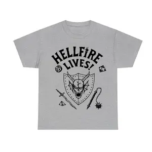 Hellfire Club “Lives” 2026 T-Shirt – Dustin Inspired Graphic Tee, Retro Stranger Things Fan Merch, Unisex Cotton Gift for Fans, Trendy Shirt