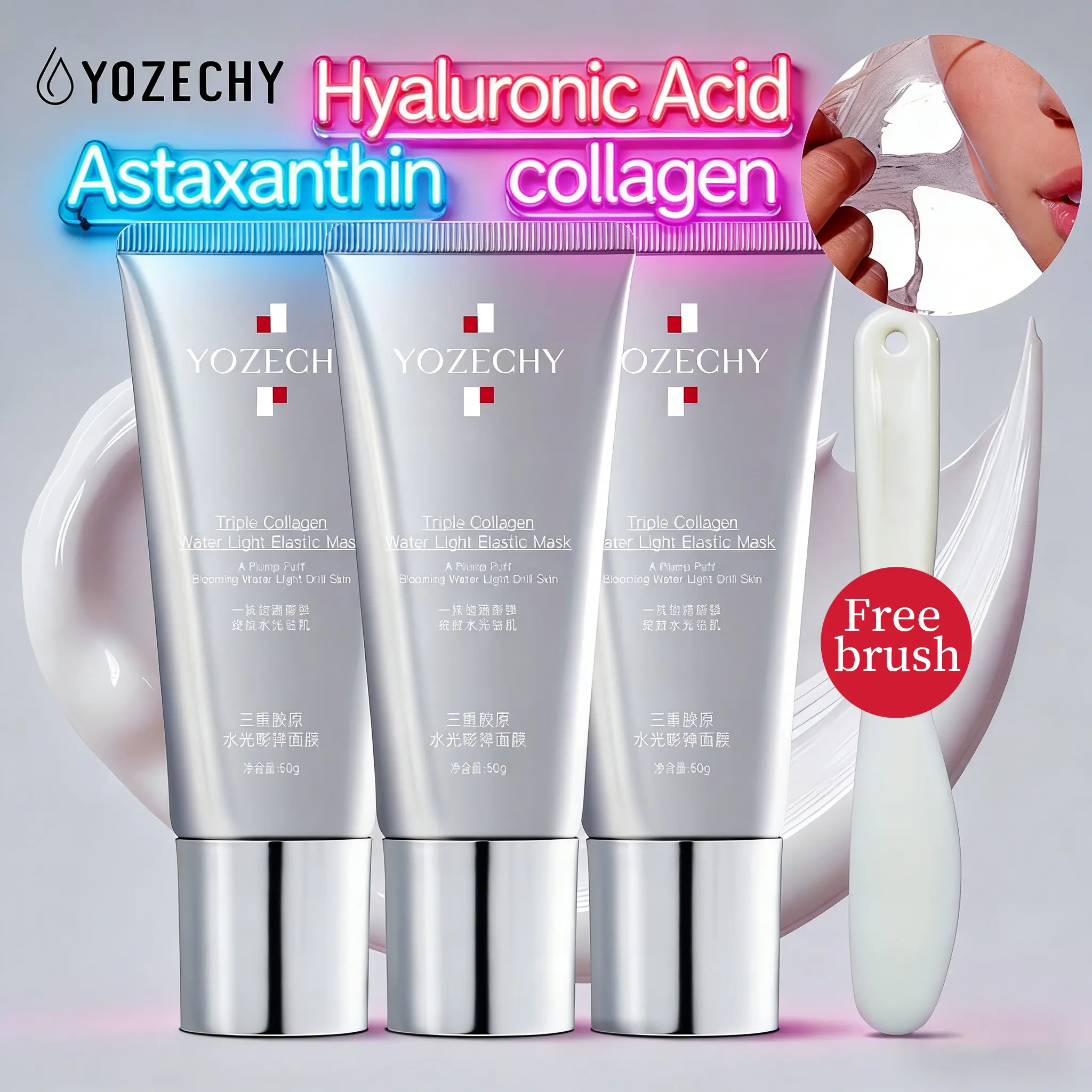 Collagen Mask | The Secret to Glass-Like Skin! A comprehensive solution that hydrates, fights aging, brightens, and smooths. Triple Elastin + Hexapeptide Complex—instantly reveals radiant, youthful skin.