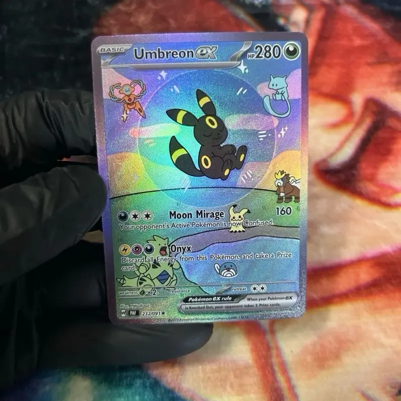 Bubble Umbreon Ex Custom Card | Holo | Textured Finish | Fan Art Card