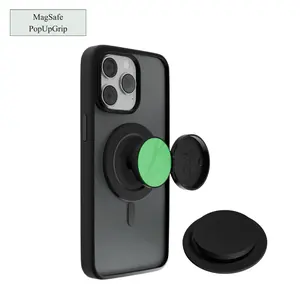 MagSafe PopUpGrip Mount, Super Strong Adhesive, Portable Smartphone Holder for Walls & Cars, Compatible with All Phones, Extendable Collapsible Grip