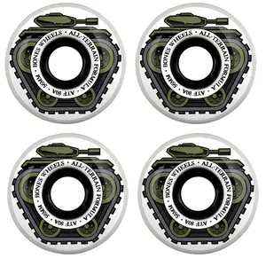 Bones Skateboard Wheels 56mm Tank ATF 80A White All-Terrain Formula