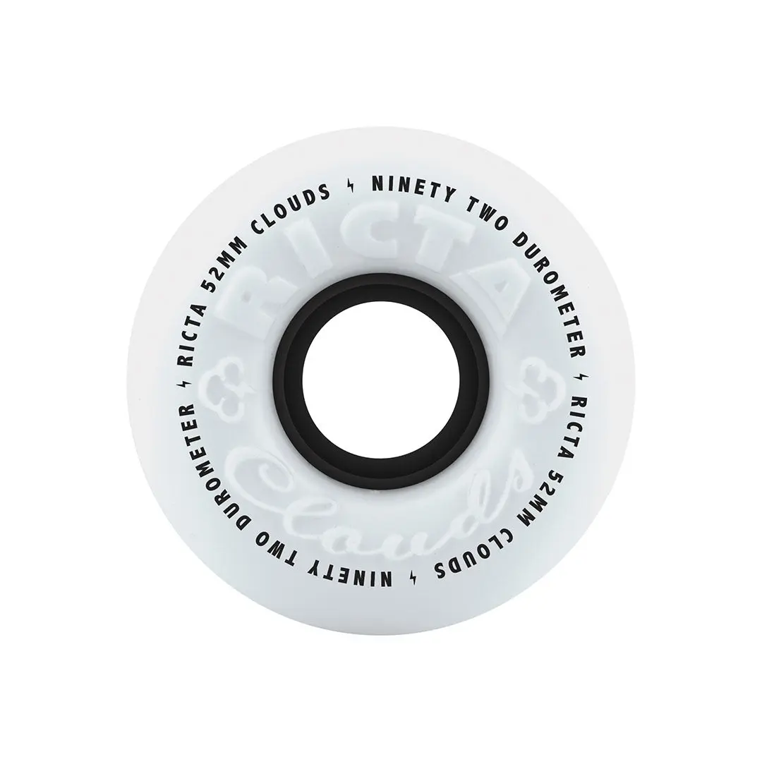 52mm Clouds Black 92a Ricta Skateboard Wheels