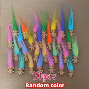 Troll Dolls, Vintage Trolls Lucky Doll Figures, Chromatic Adorable Cute Little Guys Collection, Party Favors,Christmas,Halloween