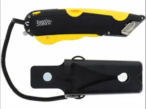 Easy Cut Genuine 2000N Yellow Safety Box Cutter Knife with Holster Cutting Supplies