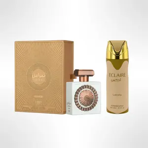 Lattafa Nebras Elixir Eau de Parfum + Eclaire Deodorant Spray – 2PCS Fragrance & Body Spray Bundle