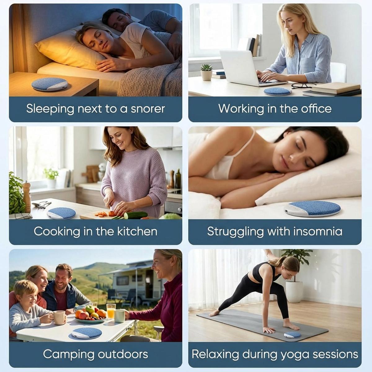 Ultra-thin Bluetooth pillow speaker, Bluetooth, air conduction, white noise sleep aid music and audiobooks.