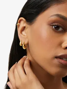 14K Gold Chunky Hoop Earrings Set Lightweight Hypoallergenic Summer Jewelry for Women Ideal Gift for Party