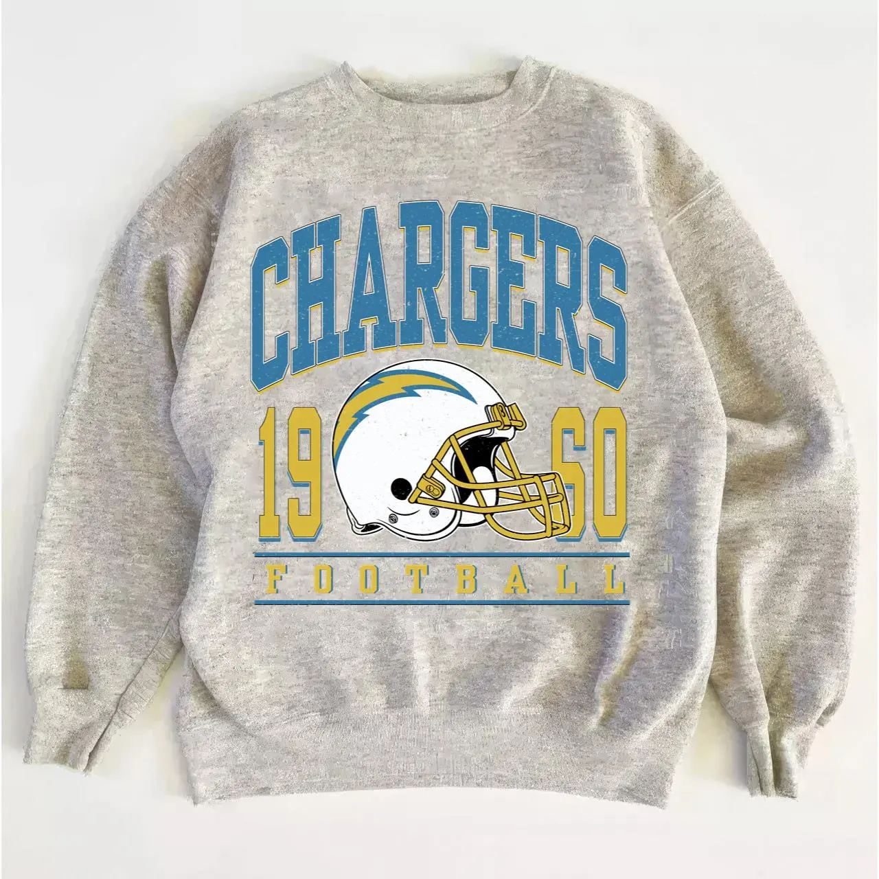 Chargers Vintage Football Sweatshirt, Retro Crewneck Game Day Fan Apparel