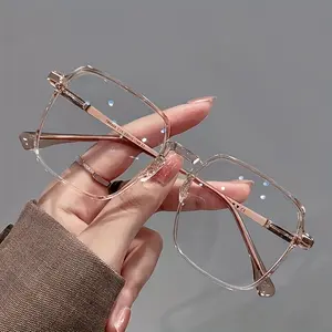 1 Pair of Women's Anti-Fatigue Glasses, Suitable for Using Computers, Watching TV, Playing Games, and Using Phones, Transparent Lens Eye Protection Fashion Glasses Accessories