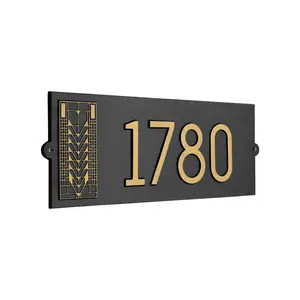 Frank Lloyd Wright Tree of Life Modern Personalized Address Plaque, Cast Aluminum House Numbers Sign, Bronze Verdigris, Outdoor Wall Mounted Address Sign, Made in USA