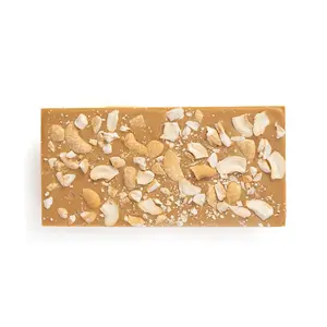 Gourmet Caramelized White Chocolate Bar with Salted Cashews | Lulubee Artisanal Chocolates