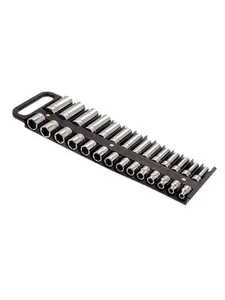 Lisle 40210 0.375 Inch 28pc Socket Holder - Black