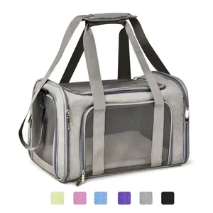Portable Breathable Pet Cat Dog Bag, Lightweight Foldable Travel Carrier, Large Capacity Pet Cage, Waterproof Puppy Crate, Puppy Carrier Purse, Multiple Colors, Outdoor Animal Carrier