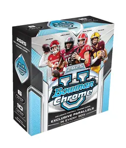 2025 Bowman University Chrome Football Trading Cards Mega Box