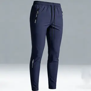 Men's Quick Dry Joggers with Zipper Pockets, Lightweight Elastic Waist Athletic Sweatpants, Workout Running Hiking Casual Pants for Men, Gym, Outdoor, Daily Wear