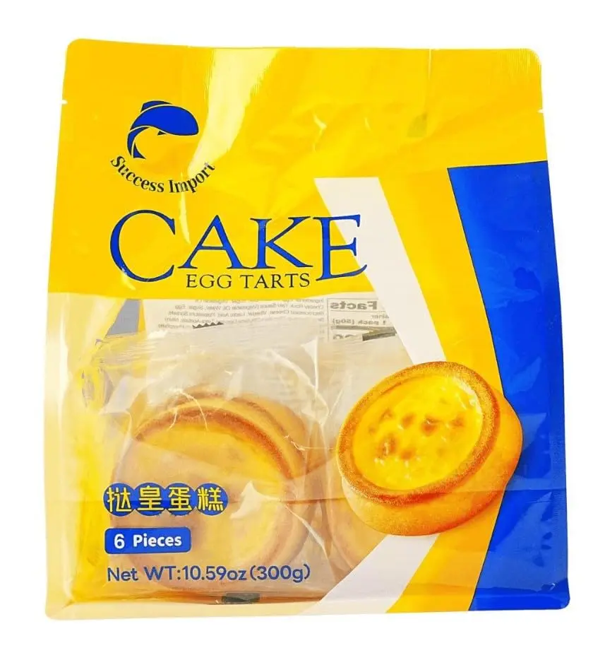 Success Import Egg Tarts Cake Snack 6 Individually Wrapped 9.74oz Dessert Nata 10.59 oz 300g