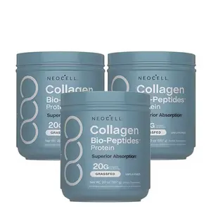 3 XX  NeoCell Collagen Bio-Peptides Powder 20oz - Grassfed Protein Supplement - Advanced with 18 Essential Amino Acids
