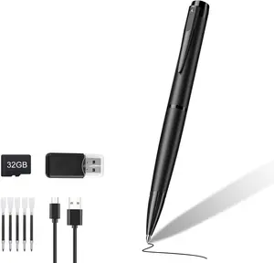 1080P Mini Camera Pen 32GB Security Cam Nanny Camera with Loop Recording for Indoor and Home, No WiFi