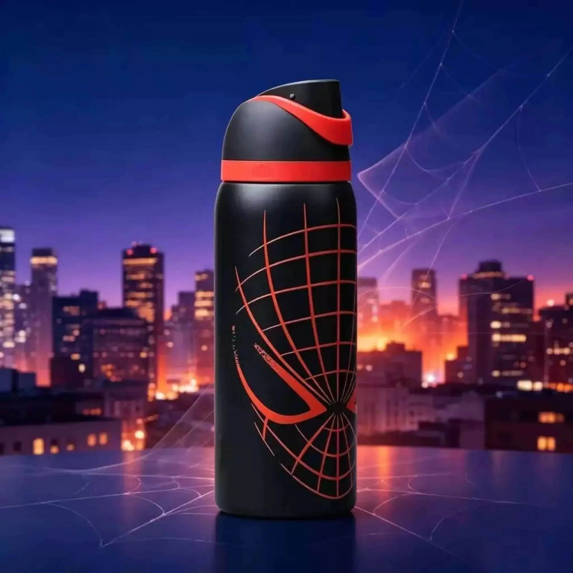 Owala SpiderMan Night Watch 32oz FreeSip Insulated Water Bottle, Leakproof BPA-Free Stainless Steel Sports Bottle