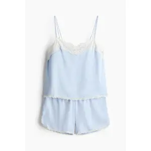 H&M Lace-trimmed satin pyjamas