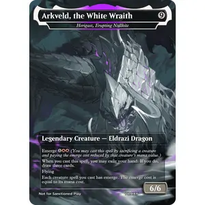 GhostDogProxies Arkveld the White Wraith Herigast Erupting Nullkite MTG Proxy Card for Monster Hunter Wilds 6/6 Legendary Creature Eldrazi Dragon