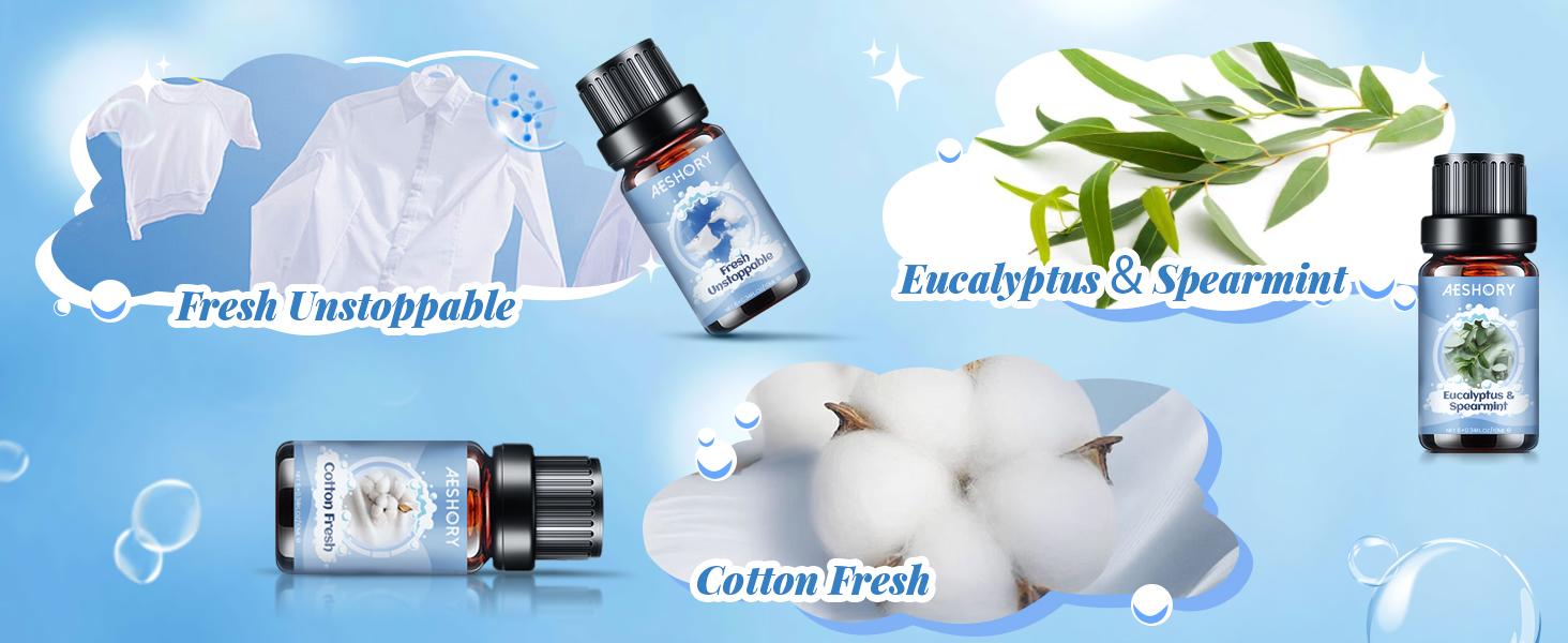 Clean Essential Oils Set - 6 Premium Essential Oils for Diffusers for Home, Candle Making & Soap Making: Eucalyptus Spearmint,Fresh Linen,Rose Wonderland. Woody Floral Scent Homemade