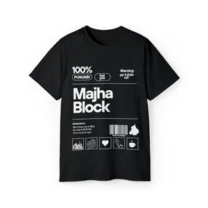 100% Punjabi Majha Block Unisex T-Shirt – Made in Punjab Pride Graphic Tee
