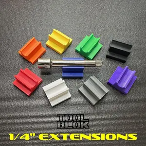 1/4 Drive Extension Blok (10 Pack) By Toolblok Modular Magnetic Tool Organizer