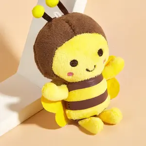 12cm Bee Festival Plush Doll Animation Bee Festival Activity Decoration Gift Cute Plush Small Pendant Plush Bee Doll Bag Pendant
