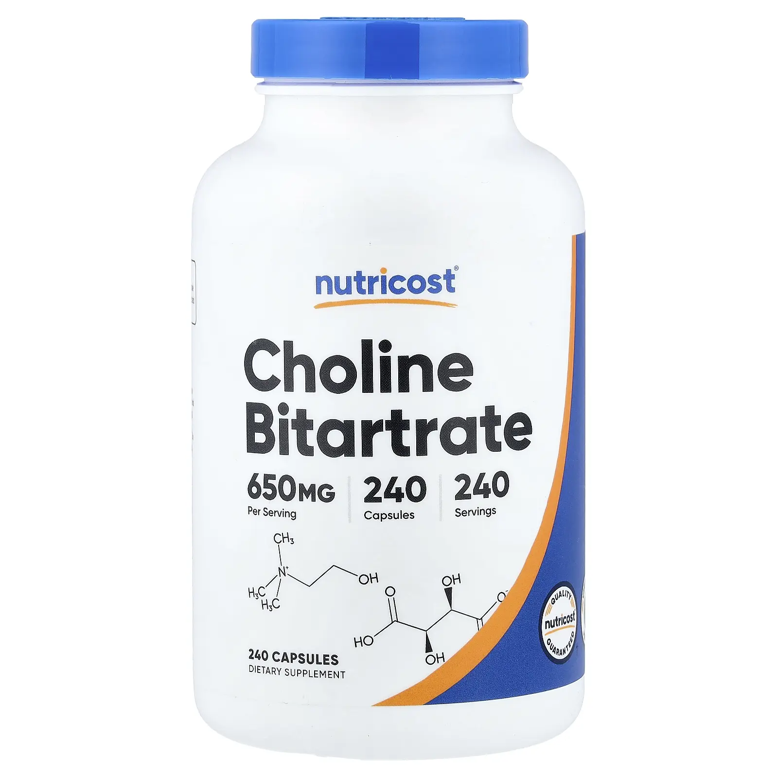 Nutricost Choline Bitartrate, 240 Capsules