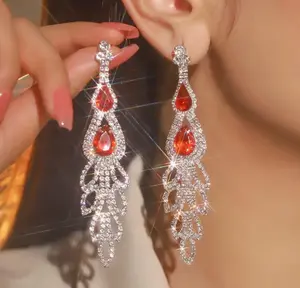 Beautiful Rhinestone Earrings-51 Percent of Profits goes to Save the Children USA, which feeds starving children around the world