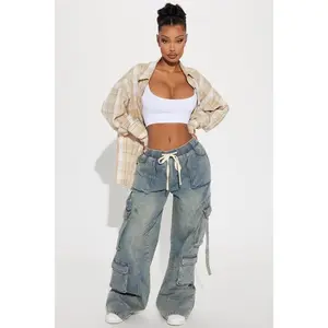 2025HotSaleVersatileTrendyLooseWorkwearJeans-VintageWashed
