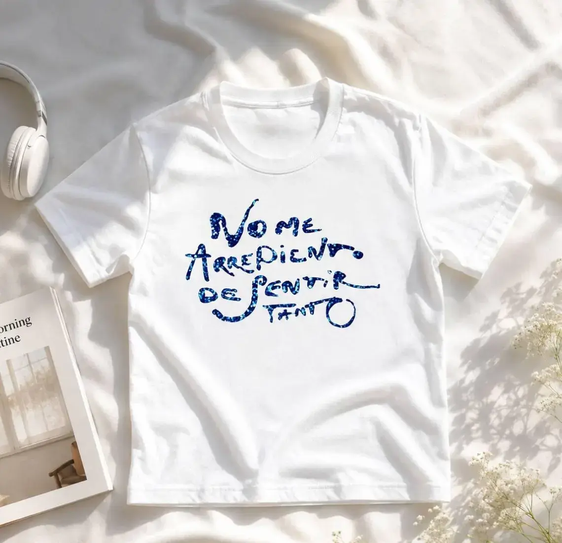 No Me Arrepiento Shirt, New Album Faux Crystal Boxy Tee, Bichota Fan Merch, Reggaeton Music Gift