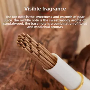 Incense Sticks Agarwood Sandalwood & Pear Imperial Incense for Yoga Aroma Home Office Tea Time & Sleeping Use with Visible Fragrance