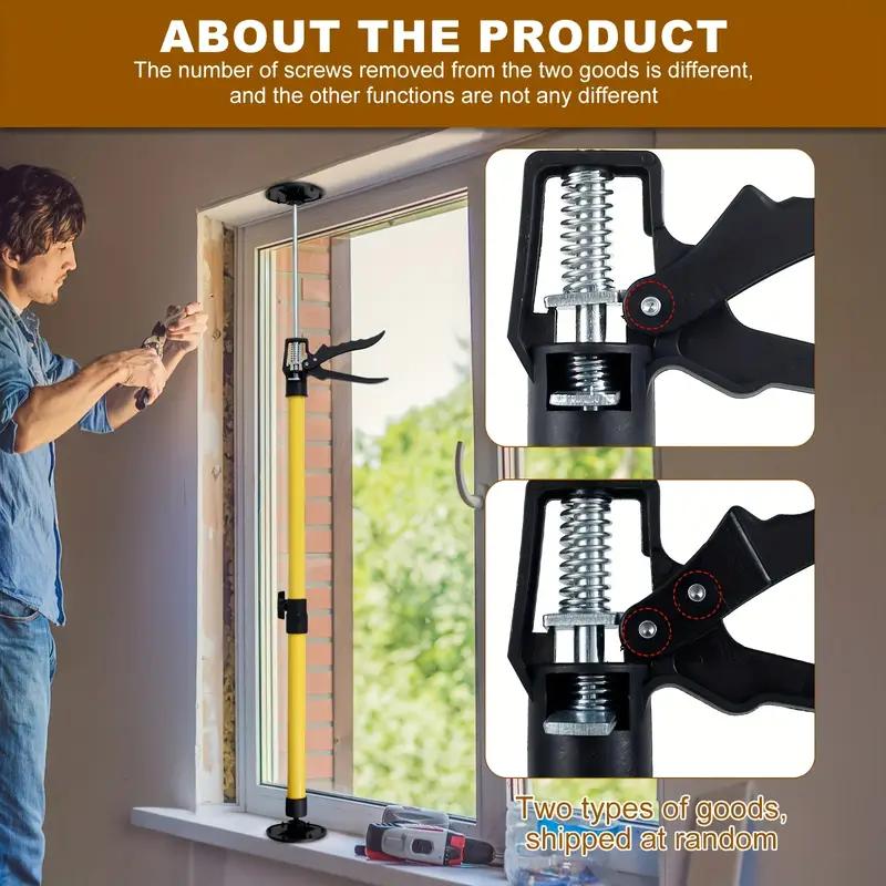 Professional Adjustable Telescoping Support Bars - 2-Pack, 90 lbs Weight Capacity, ABS and Metal Build with Manual Locking Joint, Essential Woodworking Tool for Temporary Support of Cabinets, Stairs, and Porches