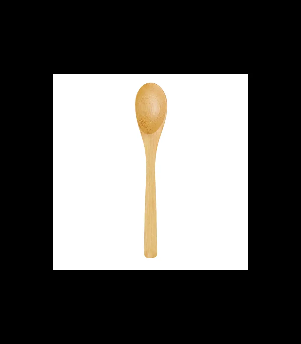Packnwood 8NPCVBA1733 6.3 in. Bamboo Spoon, Kitchen Cutlery, Reusable Tableware