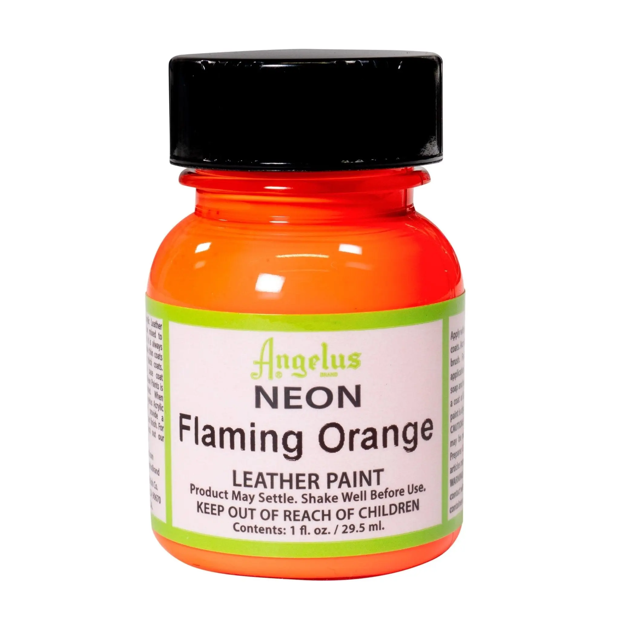 Angelus Neon Flaming Orange Paint, Acrylic Leather Paint, Shoe Paint, DIY Project Craft Paint, Leather Craft, Leather Project Paint