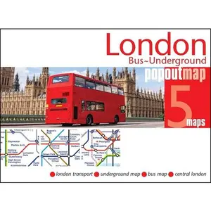 London Bus and Underground Popout Map -- Popout Maps, Sheet Map, Folded