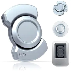 Alloy Metal Fidget Toys Adults,3-in-1 Silent Fidget Spinner,Stress Relief fidgets,Sensory Toys for Adult (Silver)