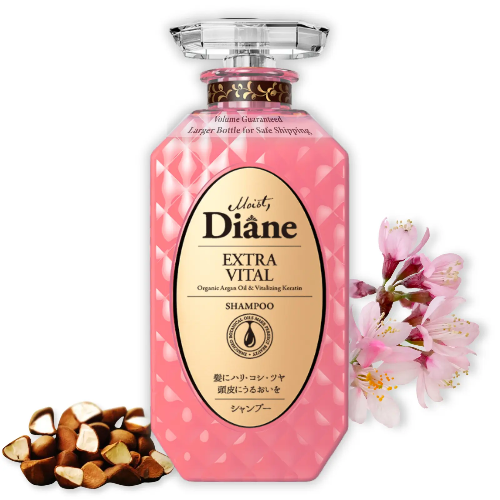 Moist Diane Keratin Shampoo for Women, Curly Hair Shampoo for Men with Argan Oil, Collagen Peptides, Hyaluronic Acid & Ceramide, Paraben and Sulfate Free SHAMPOO from Japan 15.2 Fl Oz EXTRA VITAL