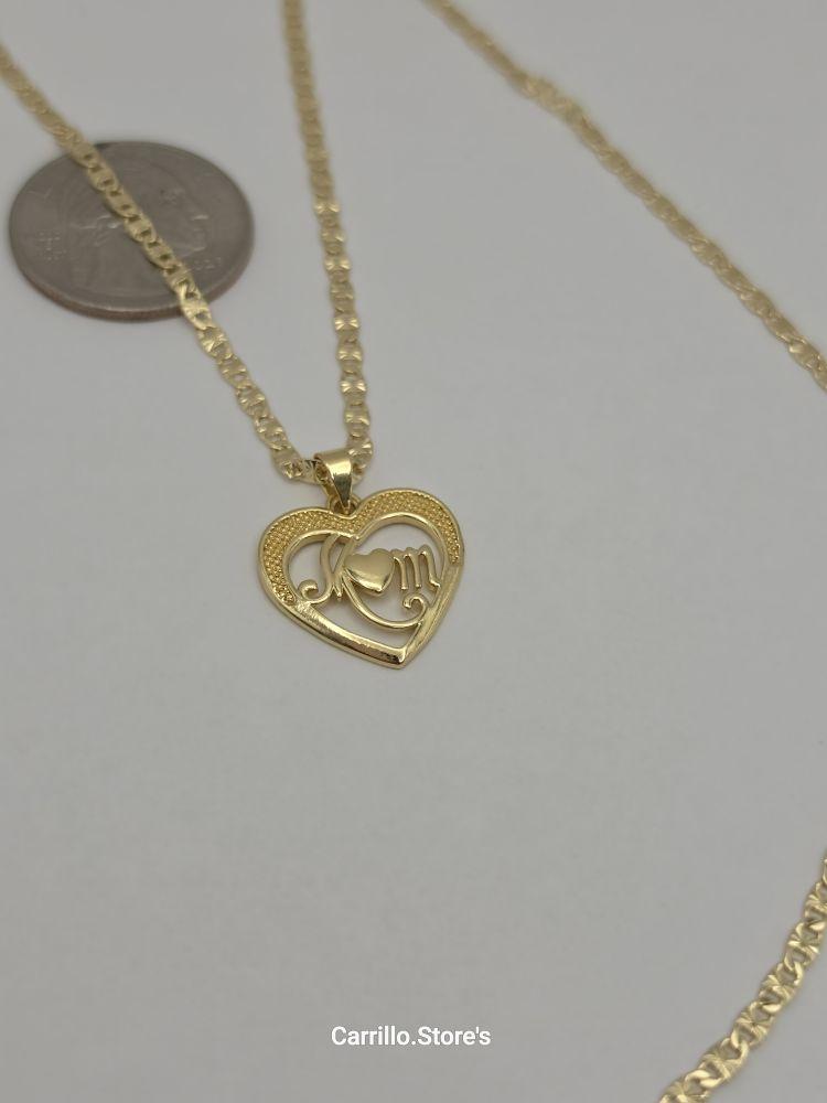 MOM beautiful heart chain regular style 24"inches gold-plated the perfect gift for all occasions