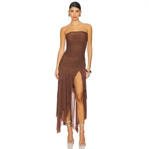 GUIZIO X Revolve Lyla Twist Dress in Brown